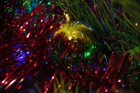 Ball in tinsel Foto stock