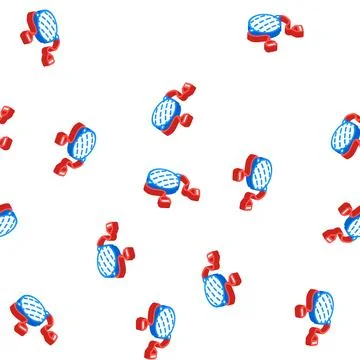 Ball for training isometric icon seamless pattern Stock Illustration