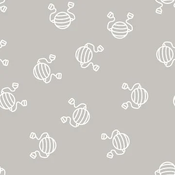 Ball for training line vector seamless pattern Stock Illustration