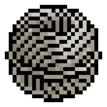 Ball of Twine String Pixel Art Eight Bit Game Icon Stock Illustration