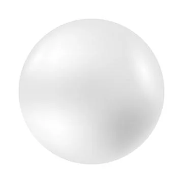 Ball white. Plastic sphere on white background. Realistic shining pearl Stock-Illustration