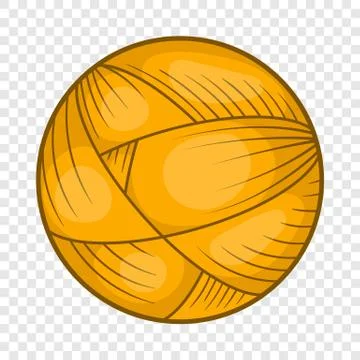 Ball of wool yarn for knitting icon, cartoon style Stock Illustration