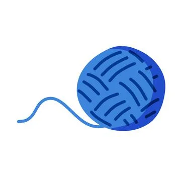 Ball of woolen threads. Stock Illustration