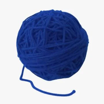Ball of Yarn Blue ~ 3D Model ~ Download #90938452