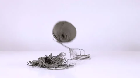 Ball yarn on ground Video stock 145069595
