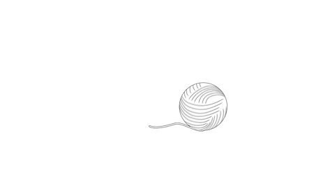 Ball of yarn icon animation Stock Footage 161044586