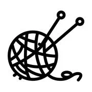 Yarn Ball for Knitting, Wool Thread. Flat Vector Icon illustration