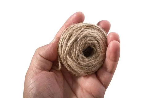 Ball of yarn threads. Bundle of wool for knitting isolated on white backgroun Stock Photos