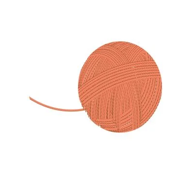 Ball of yarn on white Illustrazione stock