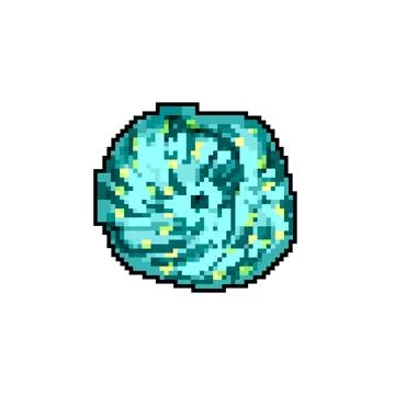 Ball yarn wool game pixel art vector illustration Stock Illustration