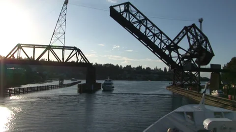 Ballard Draw Bridge Stock-Footage 33604652