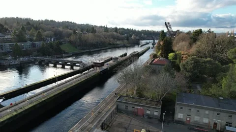 Ballard Locks in Seattle Stock Footage 298379193