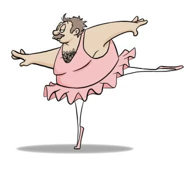 Ballarina dude Stock Illustration