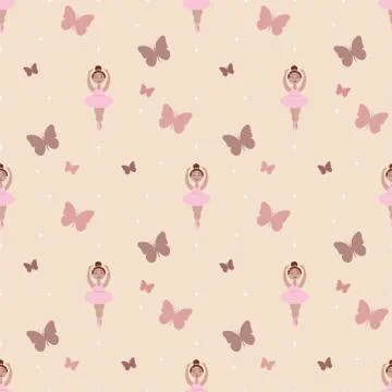 Ballerina and bf pattern Stock Illustration