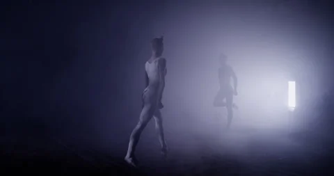 Ballerina Arabesque Elegant Classical Ballet Shot Stock Footage 275931904