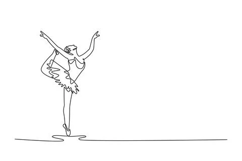 Ballerina balancing en pointe while holding her leg high over her head 스톡 일러스트