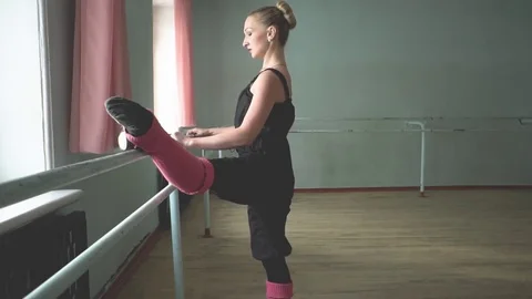 Ballerina at the Barre Stock Footage 85050031
