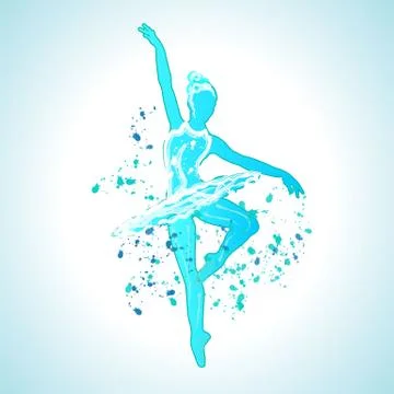 Ballerina blue Stock Illustration