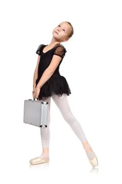 Ballerina with case Stock Photos