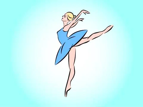 Ballerina dance Stock Illustration