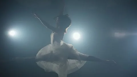 Ballerina in a dance jump Stock Footage 261511679