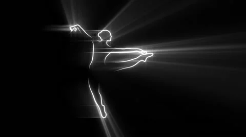 Ballerina, dancer - abstract. Slow Motion. Alpha Mask. 스톡 동영상 56227792