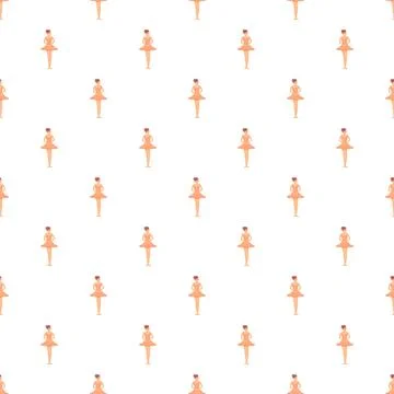 Ballerina dancer pattern creating a seamless background design Stock Illustration