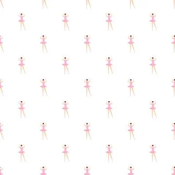 Ballerina dancer pattern doing ballet pose Stock Illustration