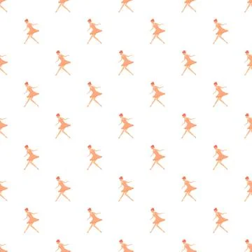 Ballerina dancer pattern performing repetitive graceful ballet movement Illustrazione stock