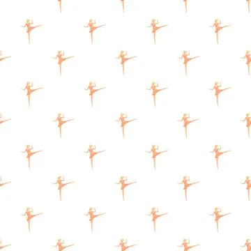 Ballerina dancer pattern showing ballet movement design Stock Illustration