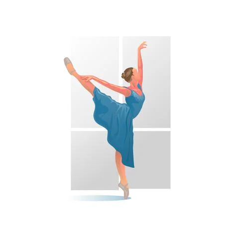 Ballerina in dancer vector illustration Stock Illustration