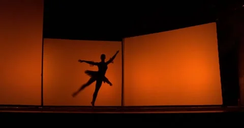 Ballerina dancing on the stage Stock-Footage 55567107