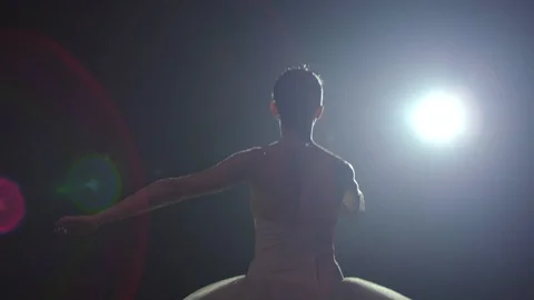A ballerina is dancing on the stage Stock Footage 104663053