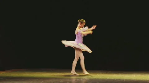 Ballerina dancing on the stage (release) Stock Footage 56695060