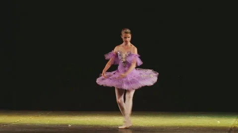 Ballerina dancing on the stage (release) Stock Footage 56695075