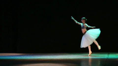 Ballerina dancing on the stage (release) Stock Footage 56695135