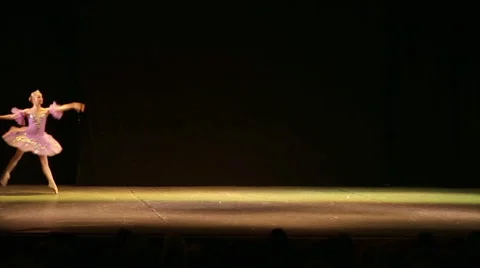 Ballerina dancing on the stage (release) Stock Footage 56695148