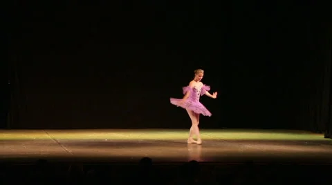 Ballerina dancing on the stage (release) Stock Footage 56695158
