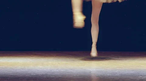 Ballerina dancing on the stage (release) Stock Footage 56695185