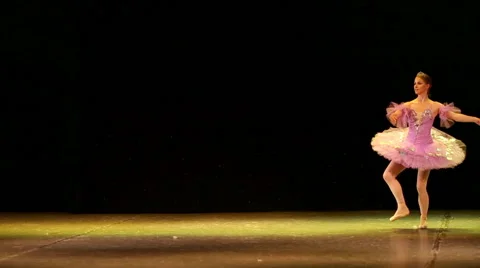 Ballerina dancing on the stage (release) Stock Footage 56695245