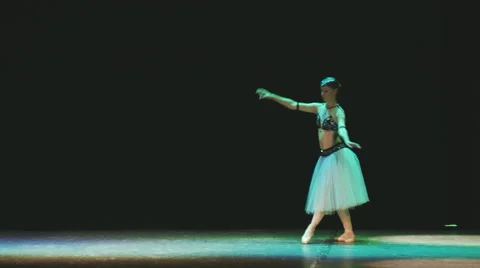 Ballerina dancing on the stage (release) Stock Footage 56695272