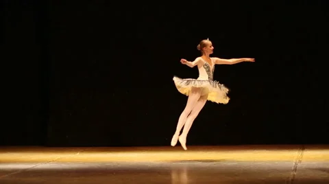 Ballerina dancing on the stage (release) Stock Footage 56695372