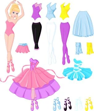 Ballerina dresses 스톡 일러스트