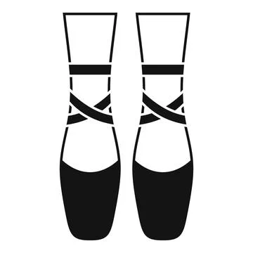 Ballerina feets icon simple vector. Dance girl foot Ilustración de archivo