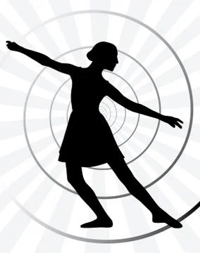 Ballerina motion Stock Illustration