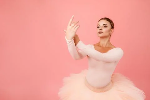 Ballerina practising in studio Stock Photos