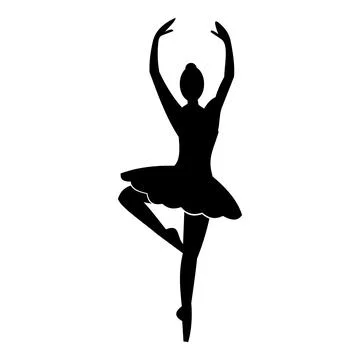 Ballerina simple icon Stock Illustration