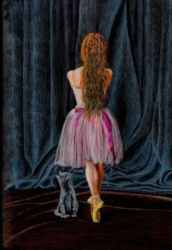 Ballet cat Stock Illustration