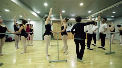 Ballet class-With the teacher Stock Footage 23408964