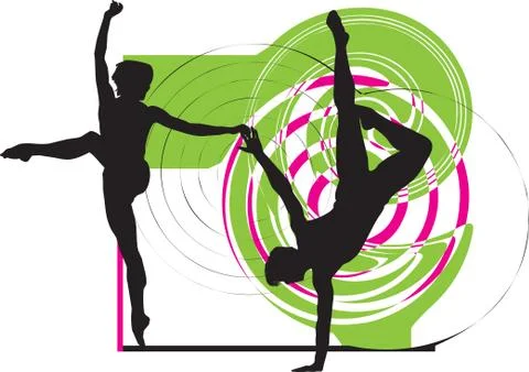 Ballet Couple, Vector illustration 스톡 일러스트